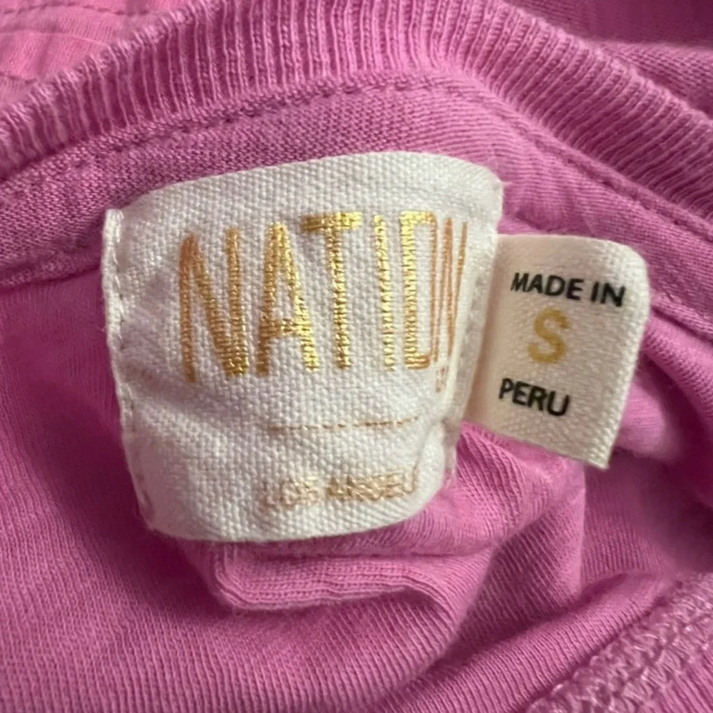 Nation LTD Cameo Notched Ruffle Top in Prom Date Pink Size Small - Picture 6 of 10